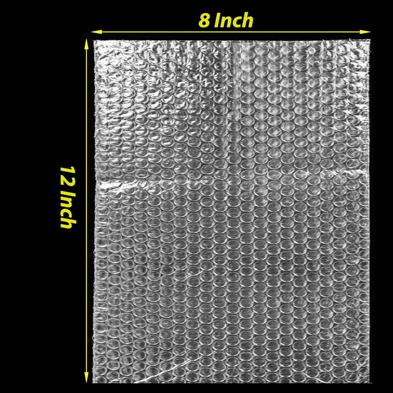 EVANCENT 100Pcs 8"x12" Bubble Pouches Wrap Bag for Packaging, Clear Bubble Out Bags Double Wall Cushioning Wrap Pouches for Moving Packaging Storage Fragile China Dishes Electronic Item - Image 2